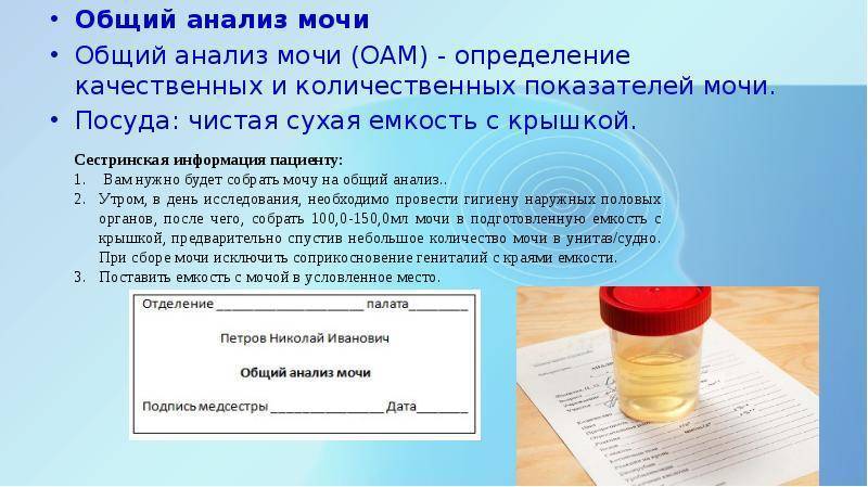 Анализ мочи по нечипоренко