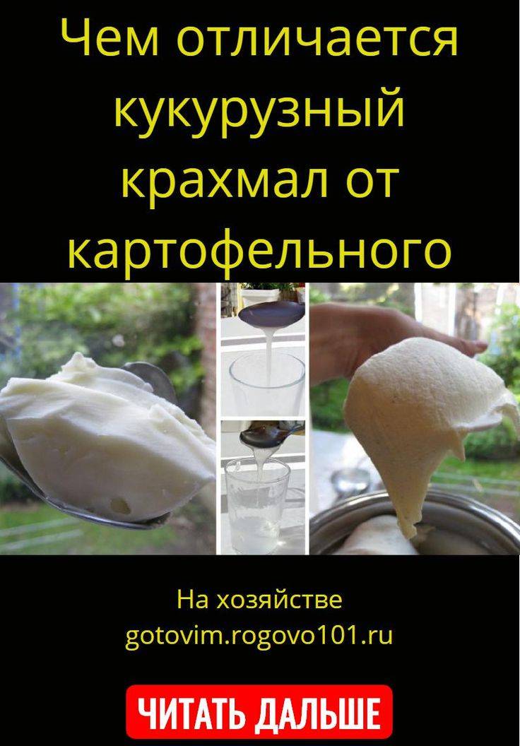 Чем отличается картофельный крахмал от кукурузного