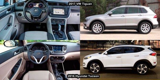 Фольксваген тигуан или хендай туссан - что лучше, сравнение автомобилей
