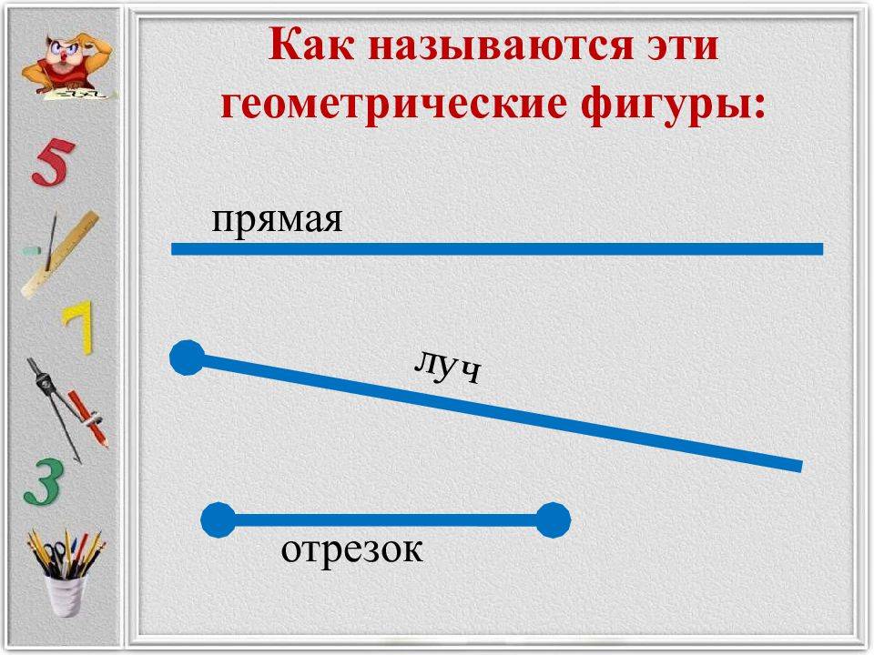 Что такое отрезки, прямые и лучи: определение и особенности
