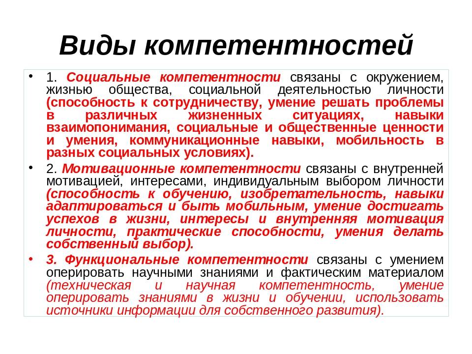 Компетенция и компетентность: различия и применение
