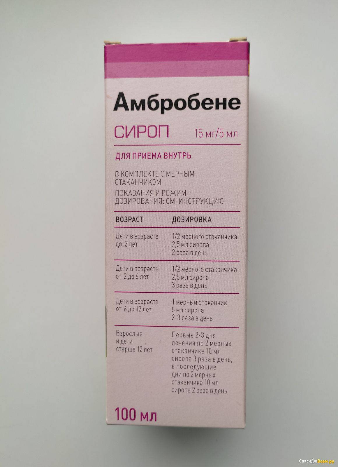 Как и при каком кашле принимать сироп амбробене