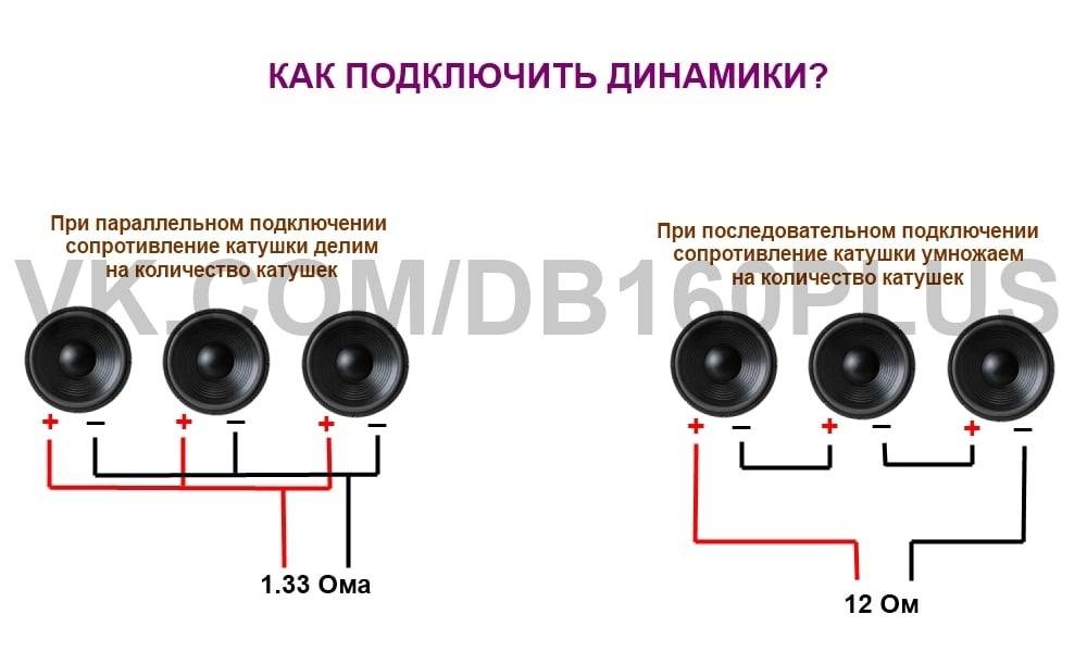 Какие динамики выбрать 4 ом или 8 ом?