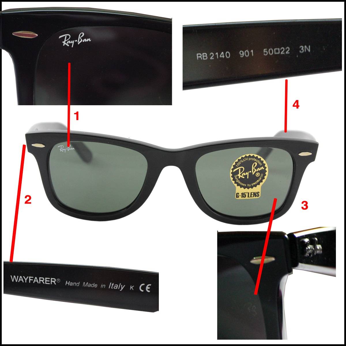Как отличить очки ray ban от подделки? критерии оценки и особенности.