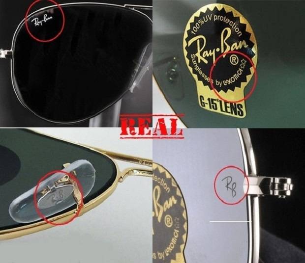 Как отличить настоящие очки ray ban от подделки?