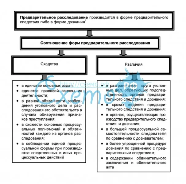 Чем отличается предварительное следствие от дознания?