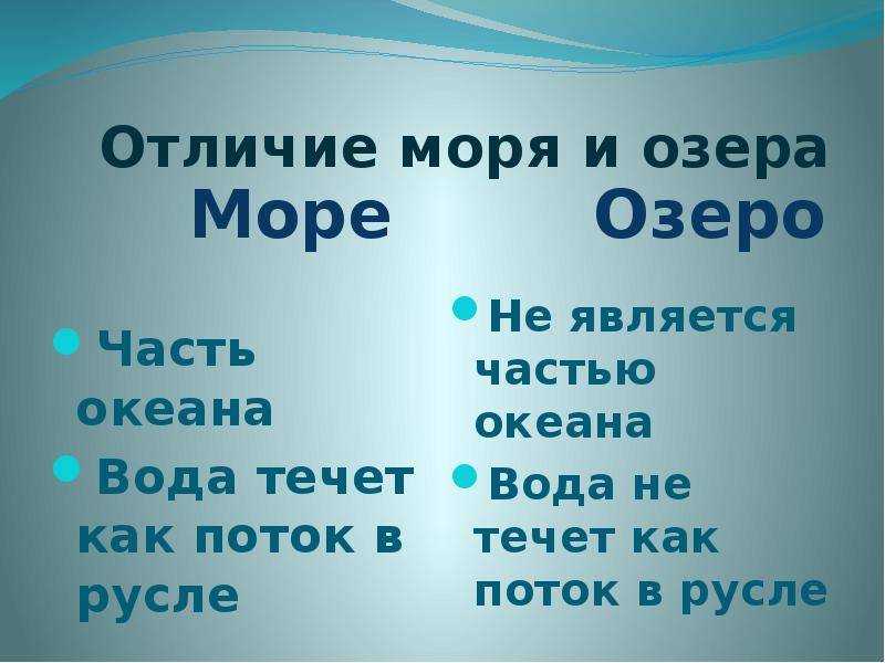 Чем река отличается от озера – краткое сравнение водоемов
