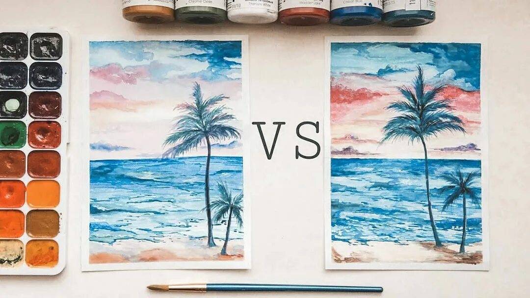 Чем лучше рисовать акварелью или гуашью?