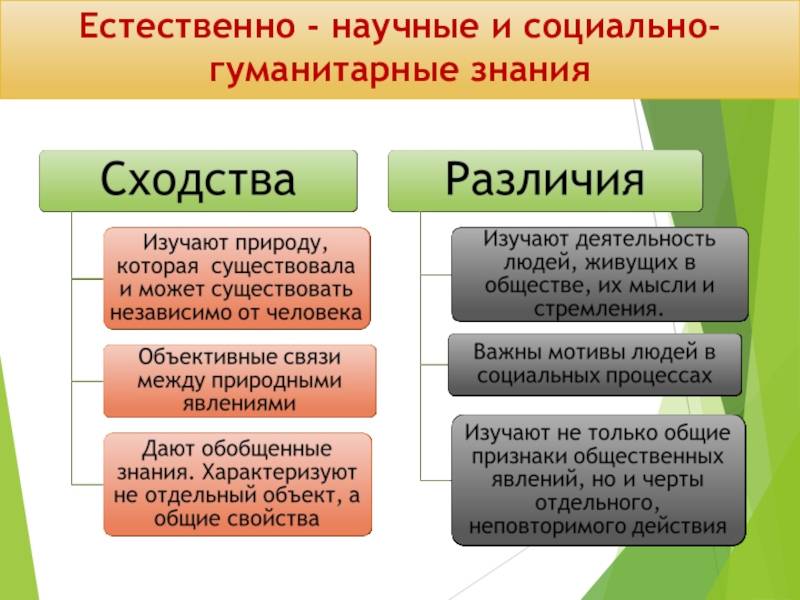 Гуманитарные науки и общественные - отличия и сходства