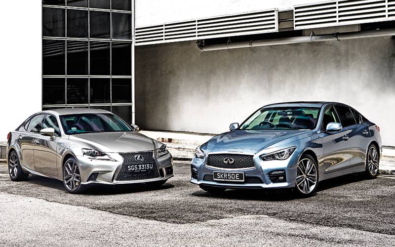 Bmw 328i vs jaguar xe vs infiniti q50 vs lexus is 250