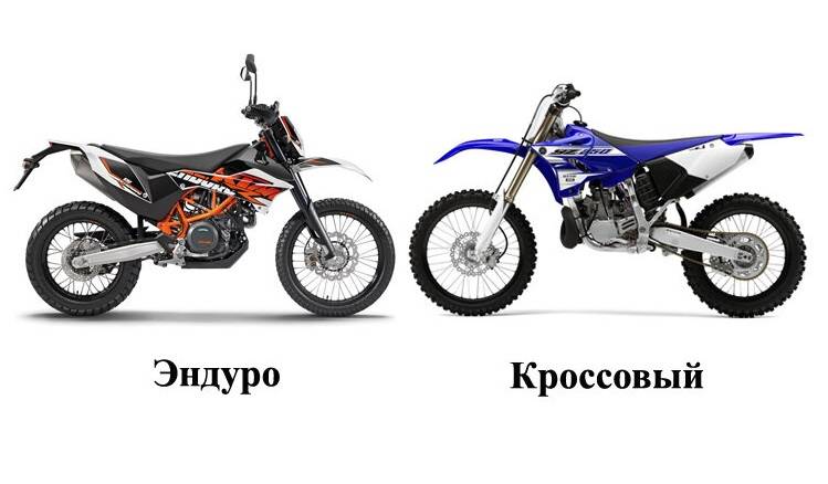 Чем отличается эндуро от кроссового мотоцикла