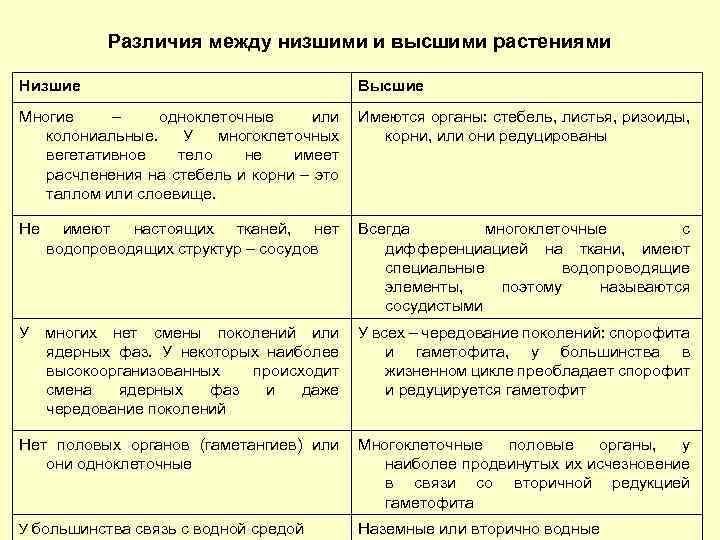 Конспект по биологии "царство растения" - учительpro