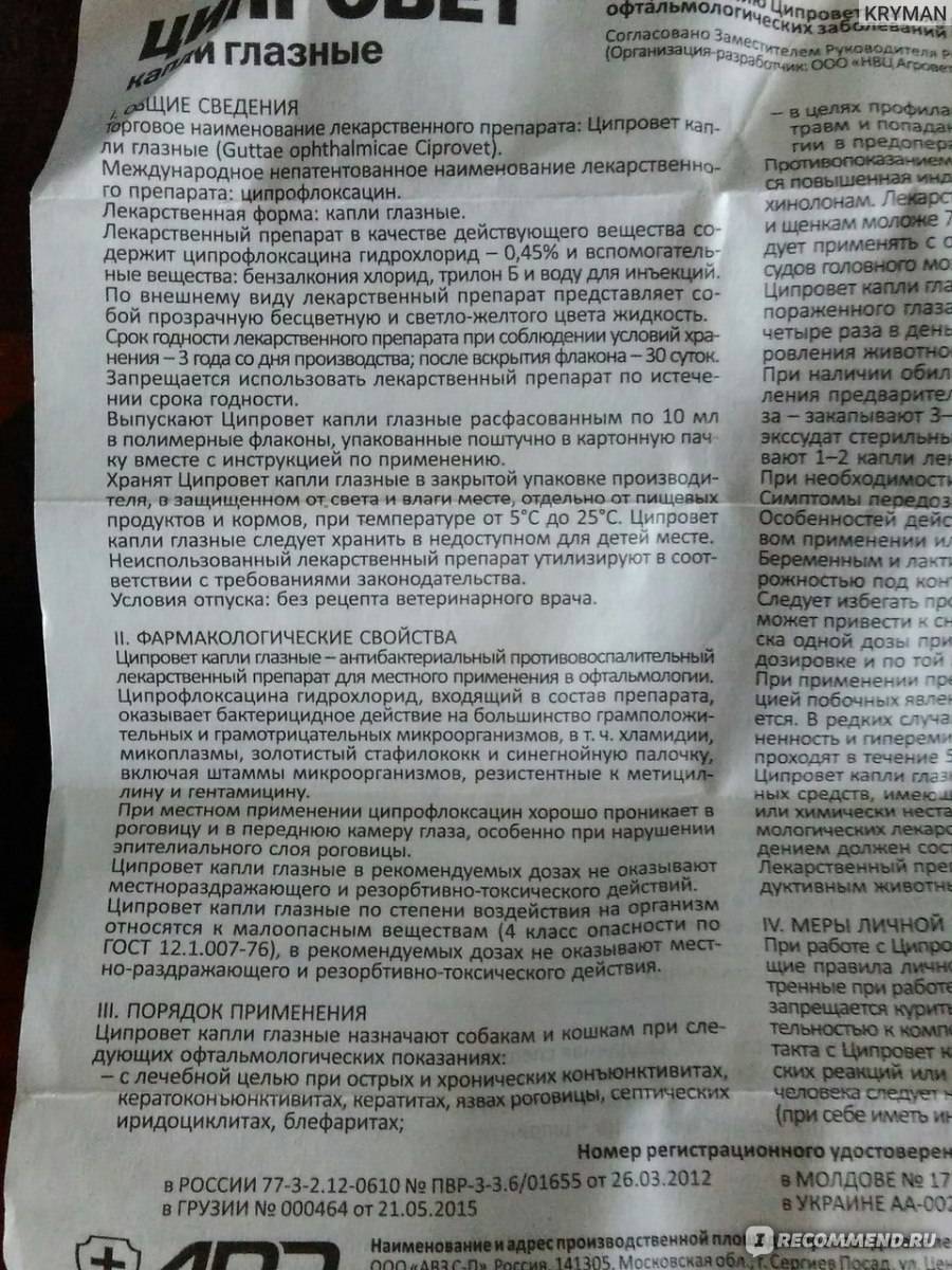 Ципровет для кошек – эффективный антибиотик