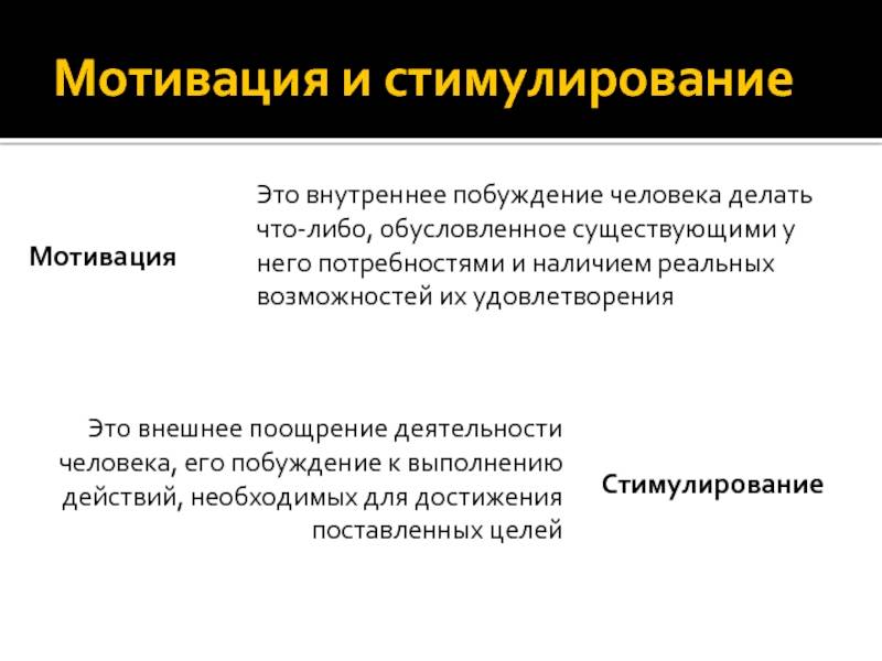 В чем разница между мотивацией и стимулированием?