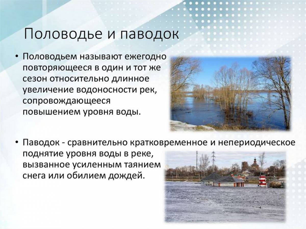 Что такое паводок и чем он отличается от половодья?