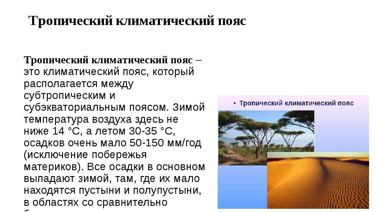 Климатические пояса земли- основные климатические зоны