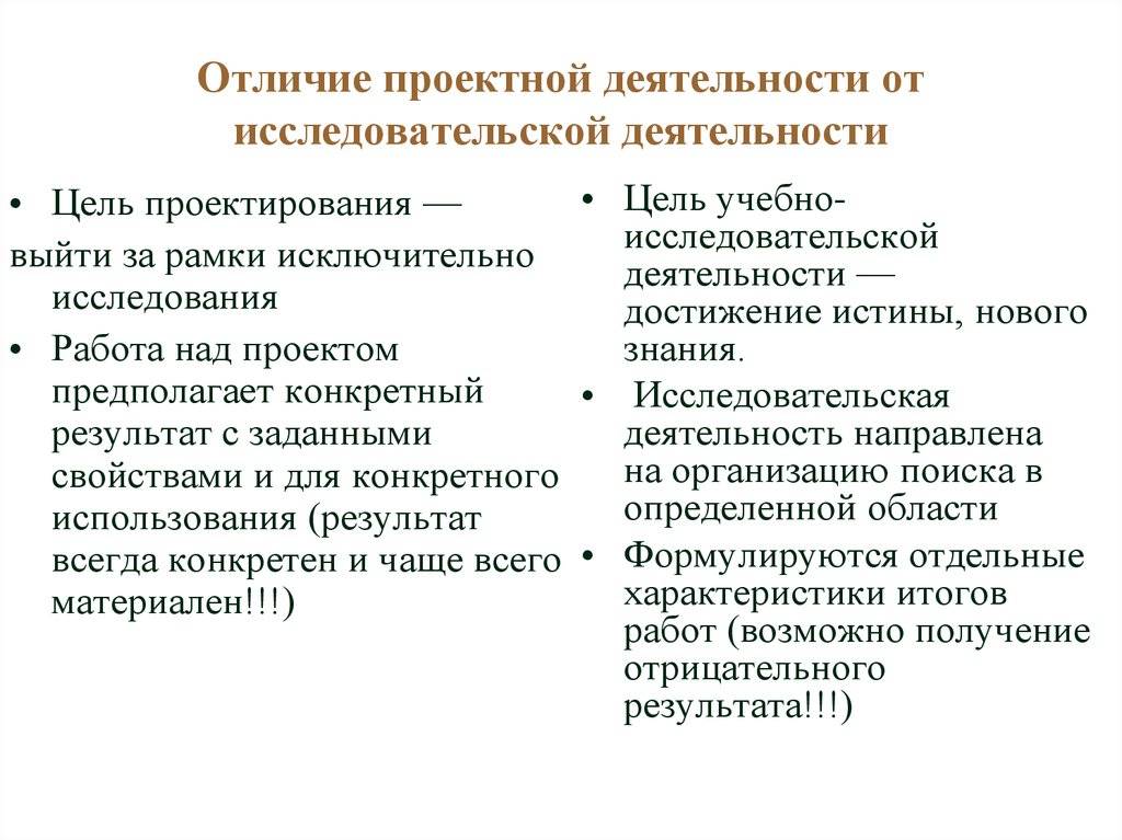 (решено) чем проектная деятельность в школе отличается от исследовательской?... | chatgpt в россии