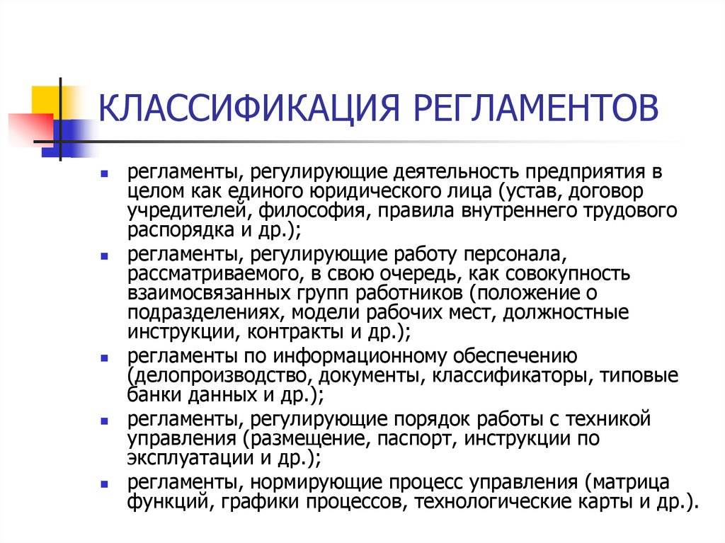 Чем отличается регламент от положения