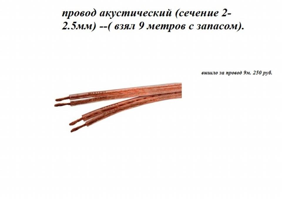 Акустические провода: виды и из характеристики