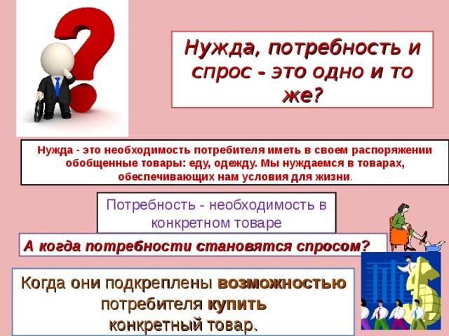 Нужда и потребность: различия и определение | научные объяснения