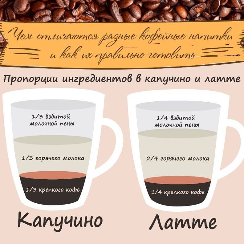 Эспрессо, капучино, американо, латте и другие. их схожесть и различия.