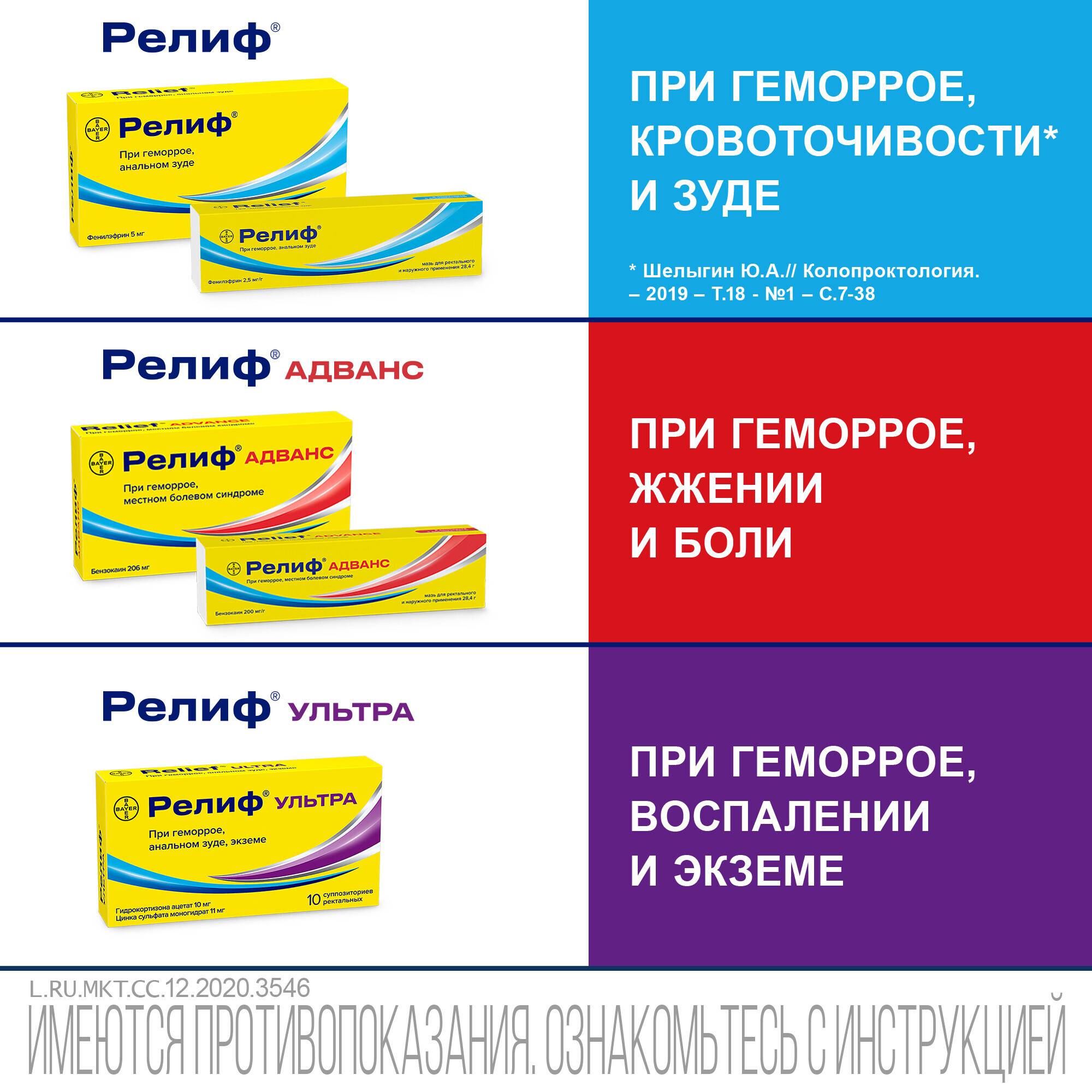 Релиф ультра и релиф адванс: что лучше и в чем разница (отличие составов, отзывы врачей)