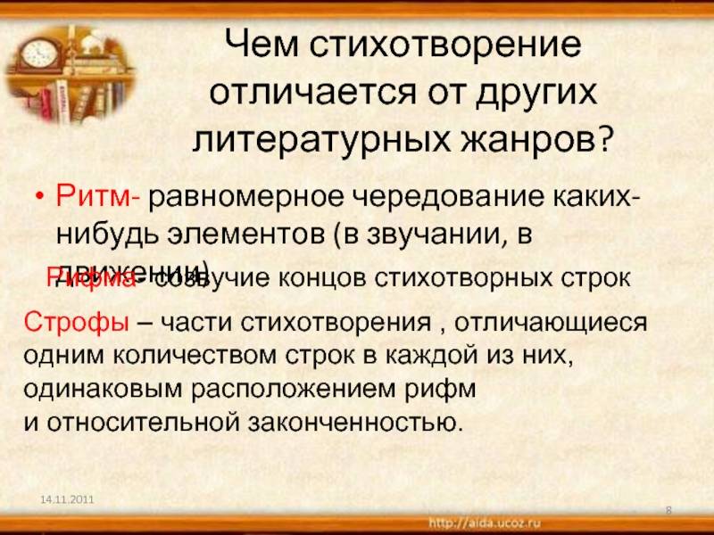 Принципиальные различия между поэзией и прозой