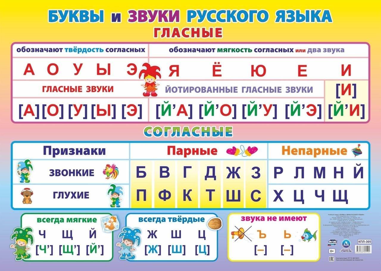 Гласные и согласные буквы и звуки русского языка