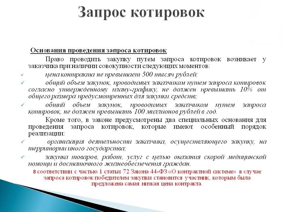 Чем отличается запрос котировок от запроса предложений
