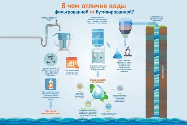 Разница между водопроводной и очищенной водой -  