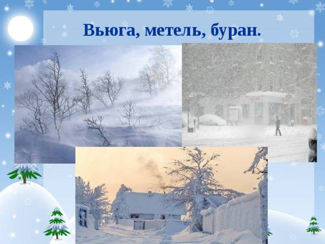 О метелях и буранах