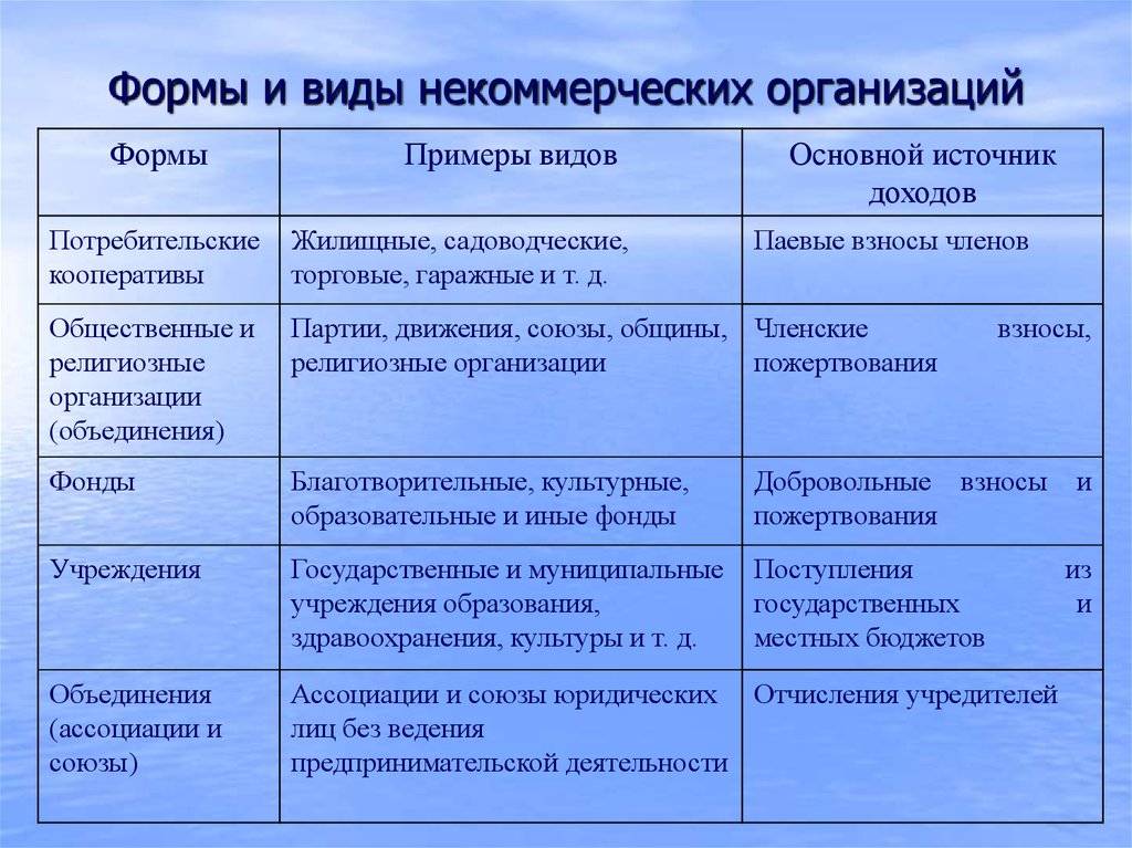Коммерческая организация: виды