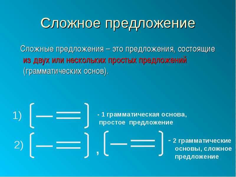 Что такое сложное предложение? (понятие + признаки)