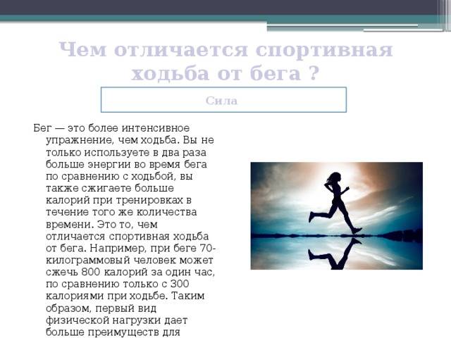 В чем отличие техники бега от ходьбы: главные различия и особенности