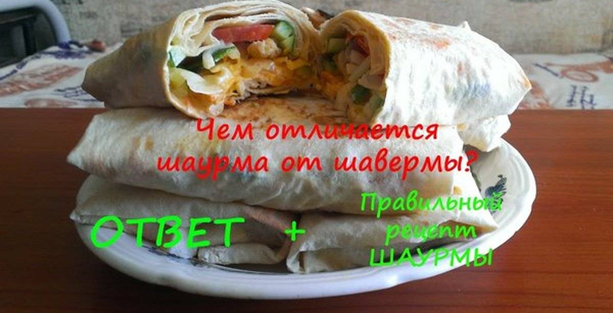 В чем разница между шаурмой и шавермой и есть ли отличия в составе блюд