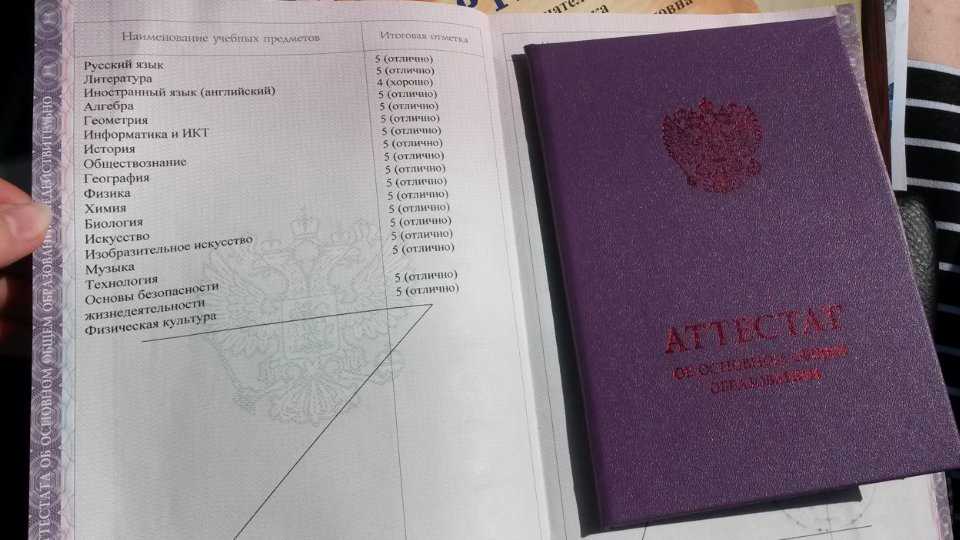 Аттестат о среднем образовании